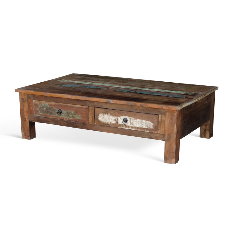 Lucian Solid Wood Single Coffee Table, 15.75" H x 43" W x 24" D