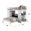 White Loft Bed With Desk - Efficient Study And Sleep Area Twin In Storage Supportive Slat System