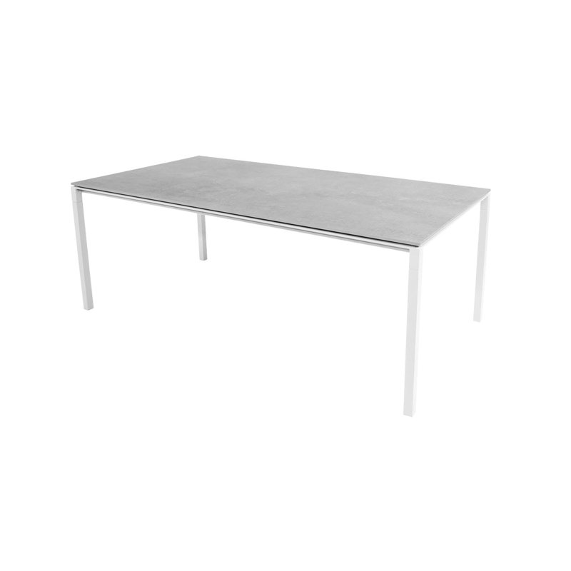 Pure Outdoor Dining Table, 39.4" W x 59.1" L x 29.5" H, Taupe/Concrete Gray