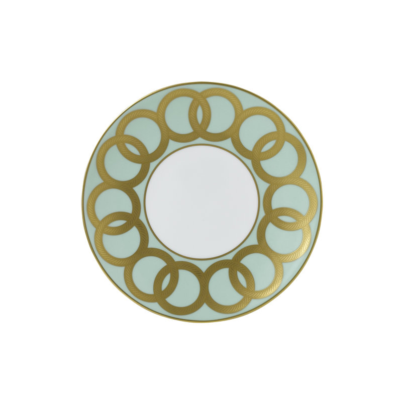 Riv Handmade Bone China Salad/Dessert Plate, Mint Green