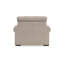 Fauteuil surdimensionné, 1 oreiller, accoudoirs roulés, chenille beige bruyère Mécy
