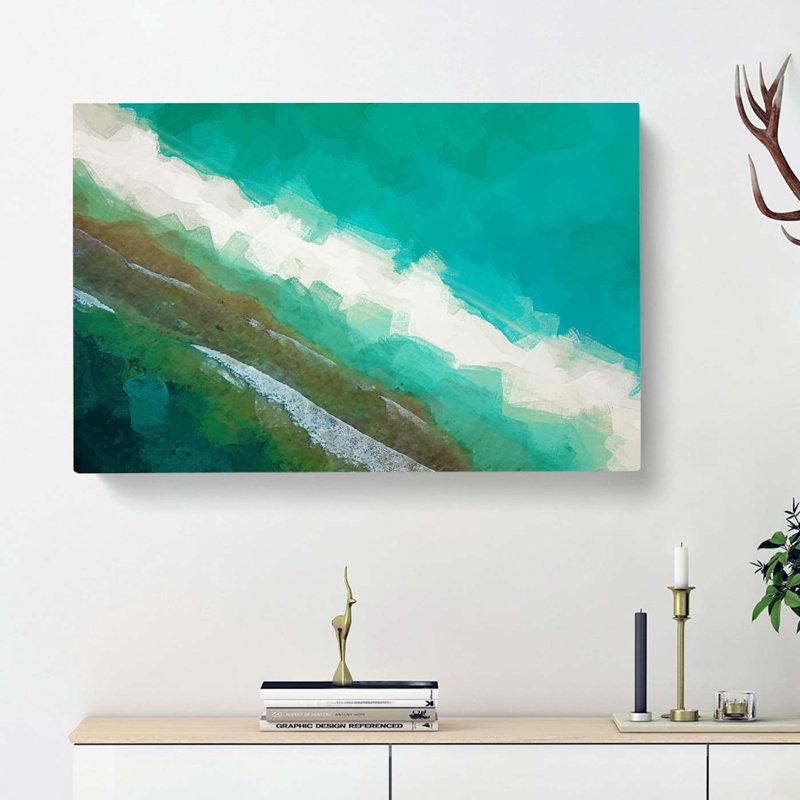 Layers Of Beach In The Maldives In Abstract - Wrapped Canvas, 35cm H x 50cm W x 3cm D