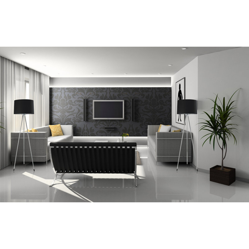 Lampe trépied 59" Lazar, Noir
