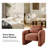 Fidele 33"W Modern Upholstered Armchair with Lumbar Support Pillow-1613928650