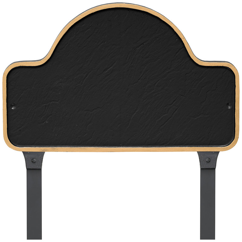 Plaque d'adresse avec arches et piquets Estate One Line Lexington Estate, Oui, Noir / or