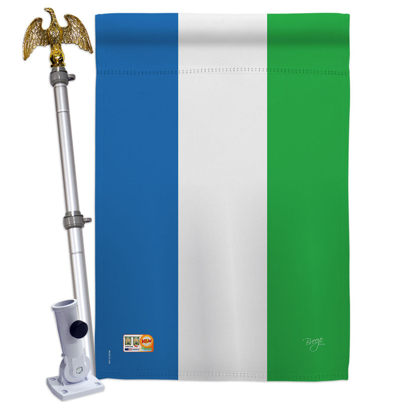 Double Sided 40'' H x 28'' W Polyester Flag Set
