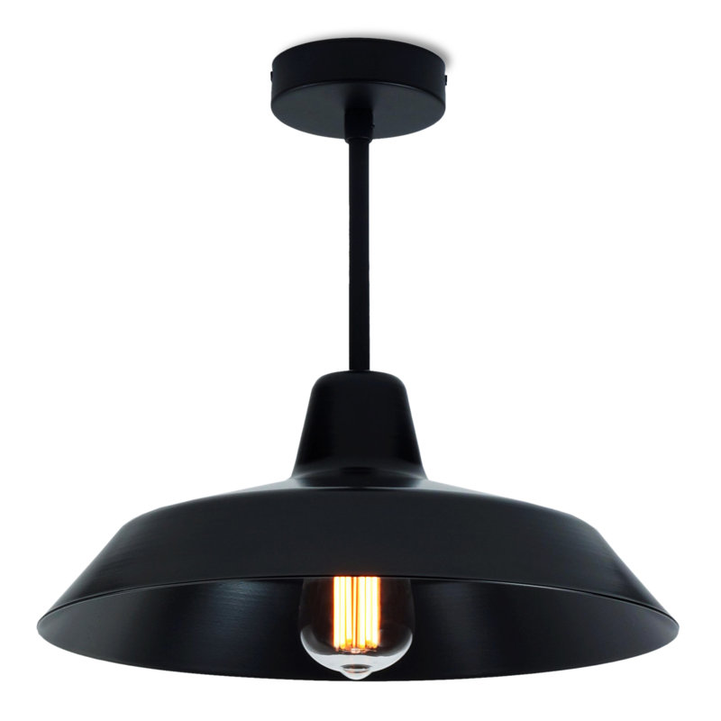 Cinco Basic Semi Flush Mount, Black, Black/Black
