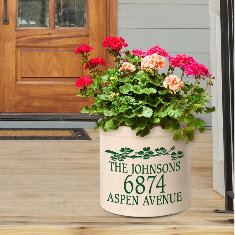 Pot à fleurs en céramique Woodworth, Vert, Oui