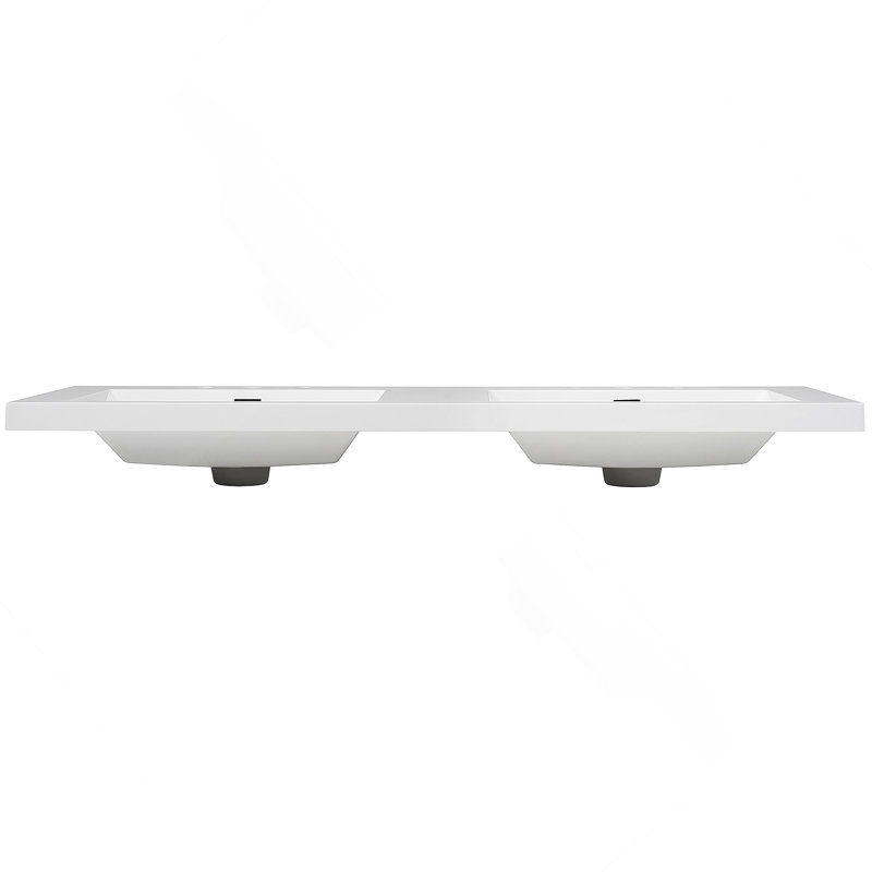 Resin Basin With  Faucet Holes For Bathroom Vanity