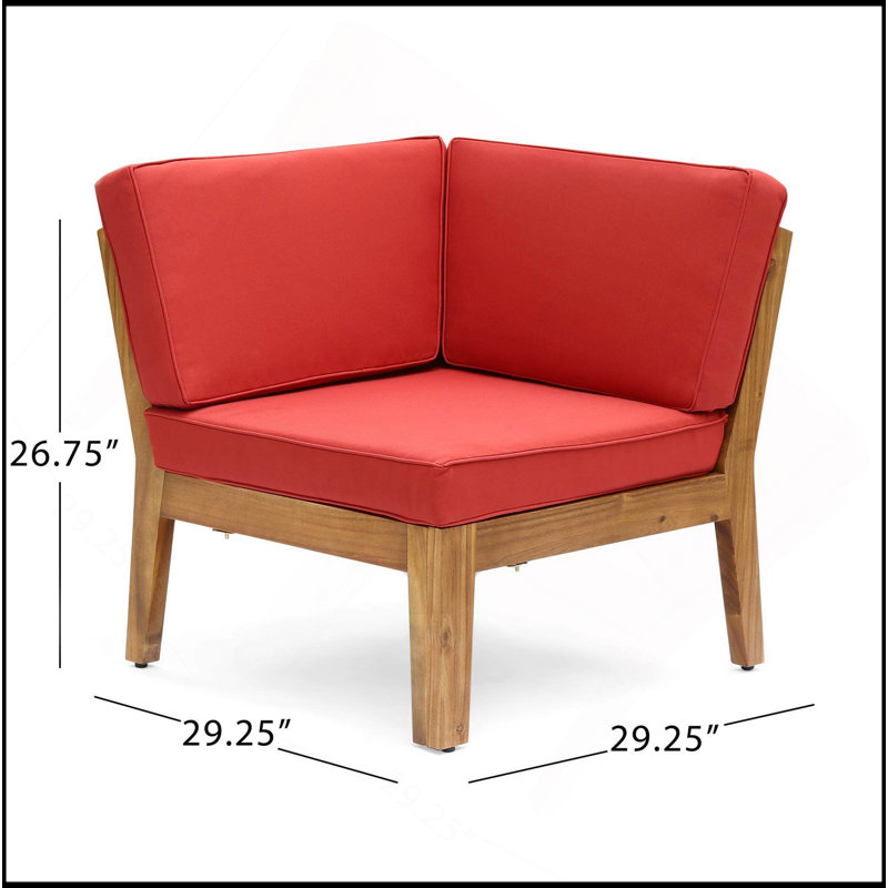 CORNER AND COFFEE TABLE, RED