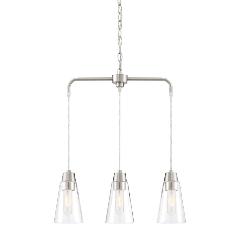 Irina 3 - Light Satin Platinum Kitchen Island Pendant