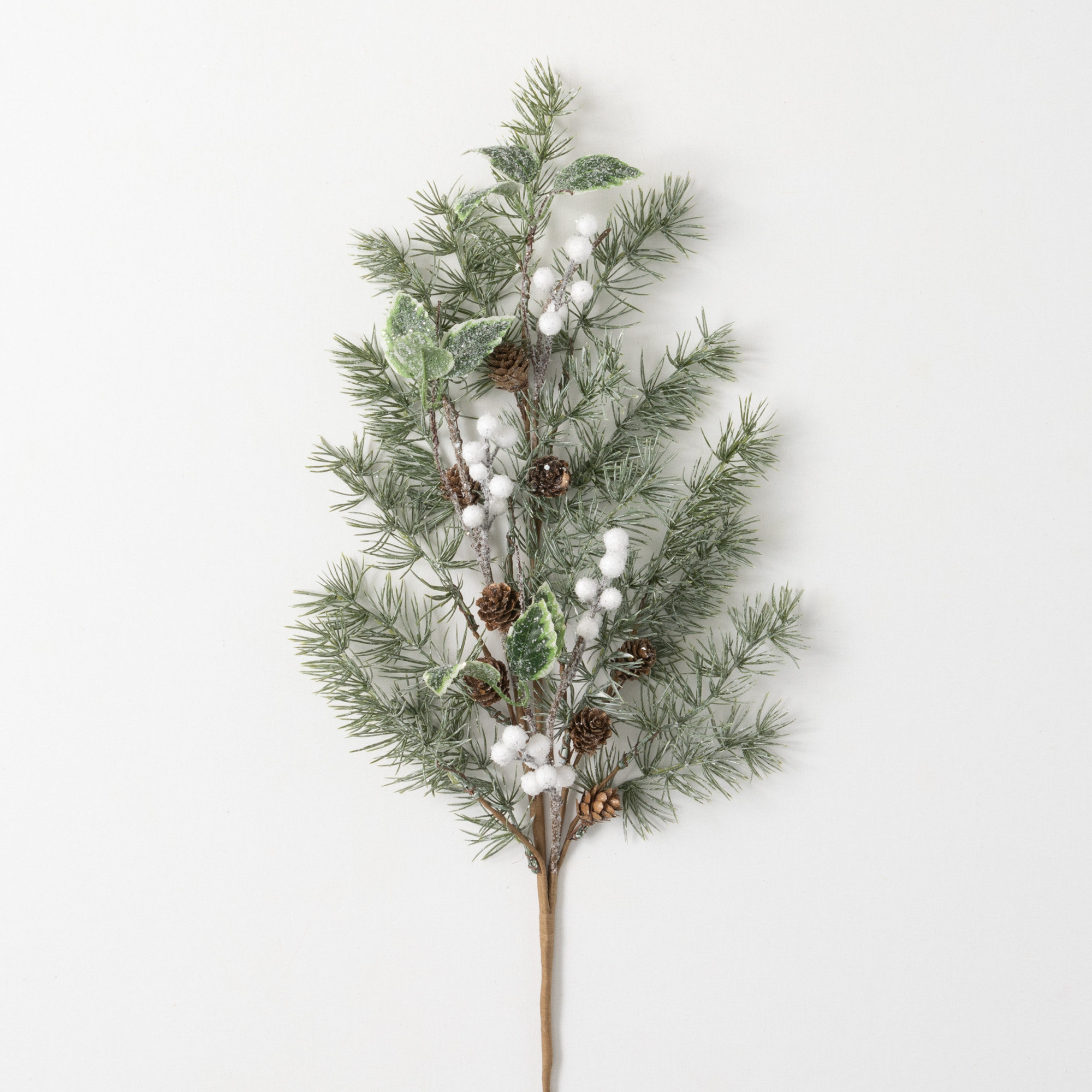Long Needle Pine Eucalyptus & White Berry Stem