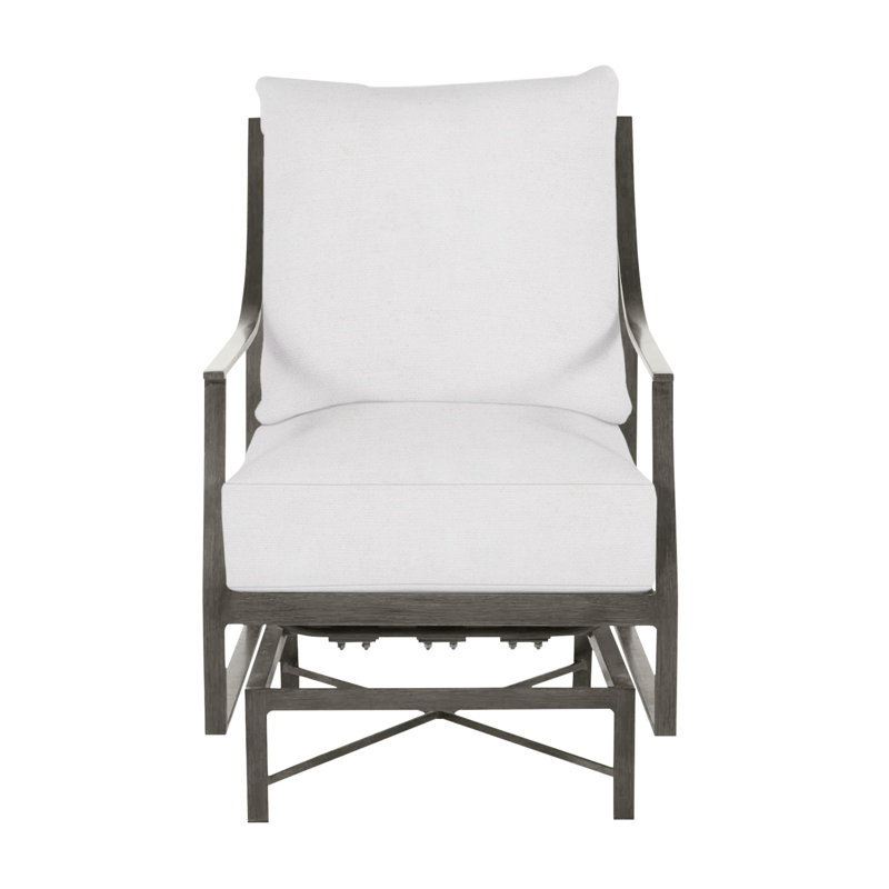 Méridienne en aluminium Monaco - Gris ardoise, Sans bourrure + bourre standard, Sunbrella® ‑ lin neige, Gris ardoise