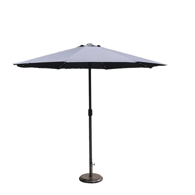 294cm Lighted Market Parasol, Grey