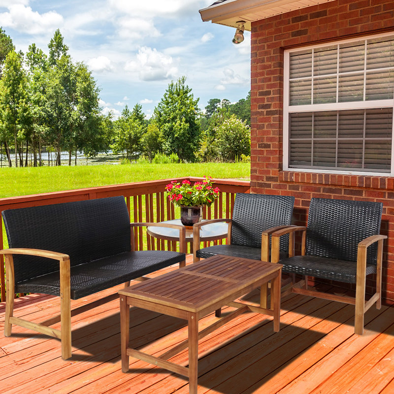 Briena Acacia 4 - Person Patio Conversation Set