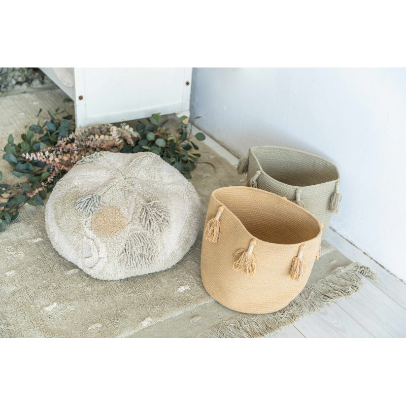 Cotton Woods Fabric Decorative Basket, Honey