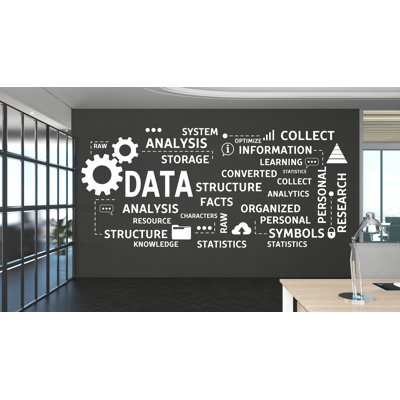 Data Analytics Wall Decor Office Wall Decal Idea Teamwork Business Worker Inspire Office Decoration Information Stickers Mural Gift 182LU