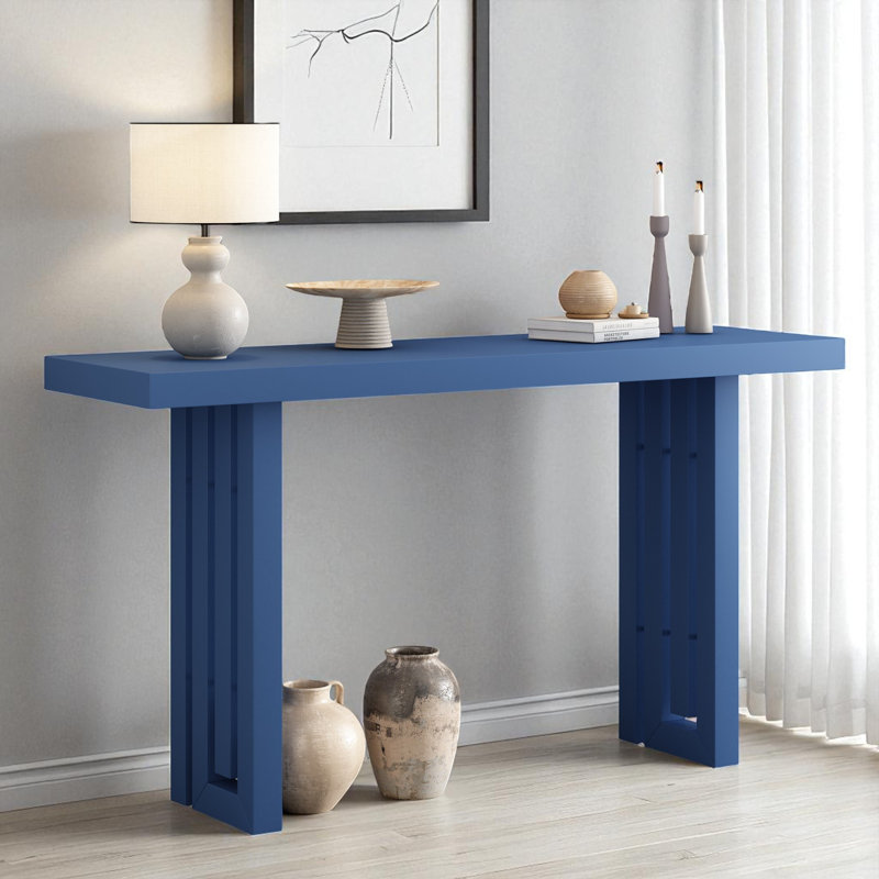Thedrick 59" Console Table, Navy Blue