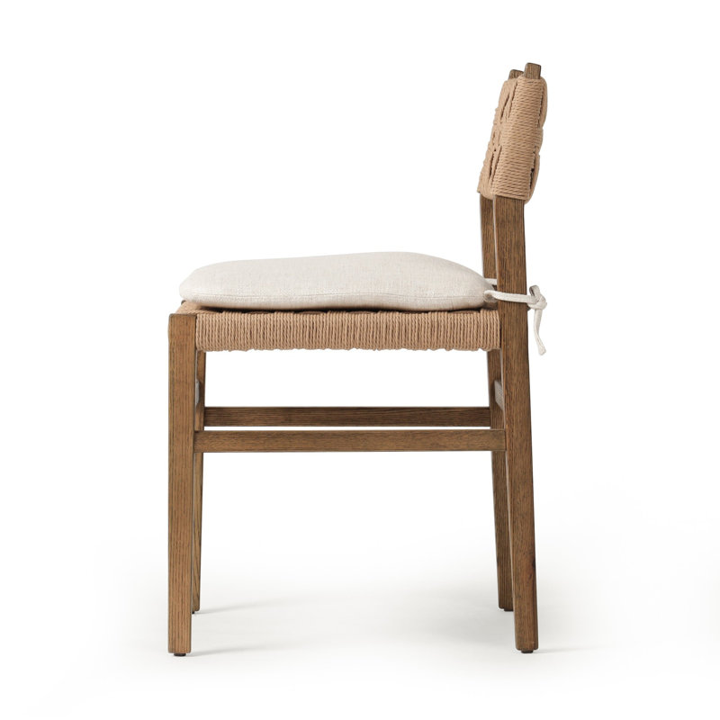 Hamlin Dining Chair With Cushion-Dover Crescent, Toasted Oak