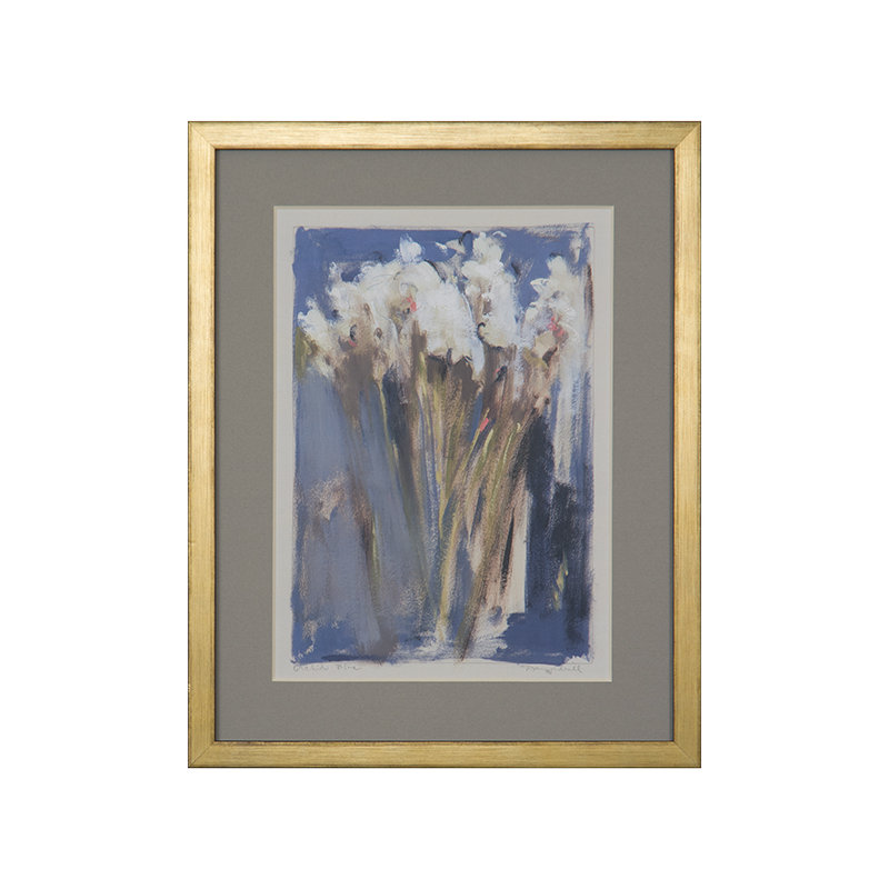 Orchidée bleue - peinture encadrée
