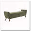 Banc de rangement moderne de 60 po avec pieds en bois Mid-Centruy-1255750831