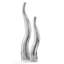 Roarke (Set Of 2) Modern Tall Silver Squiggly Vases