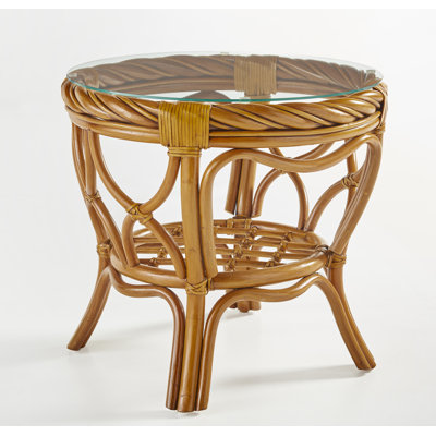 Galindo Glass Top End Table