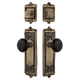 Nostalgic Warehouse Egg & Dart Entry Set with Porcelain Knob