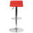 Amp Contemporary Vinyl Adjustable Height Barstool with Quilted Wave Seat-1444476980