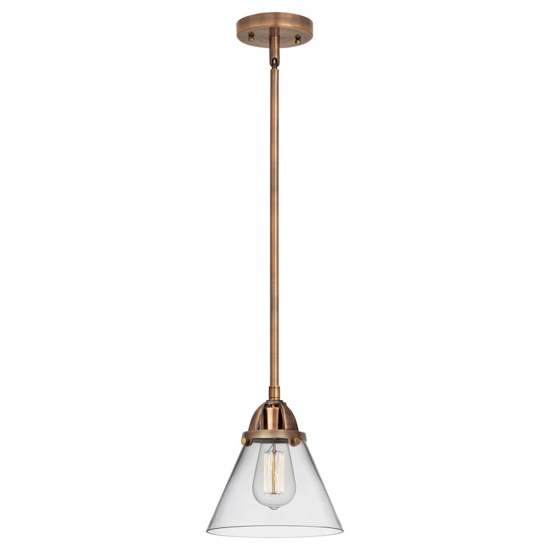 Mini-luminaire suspendu 1 lumière 8 "Trond - 2 lumières Nouveau - Trond - Ampoule DEL , Clair, Cuivre antique