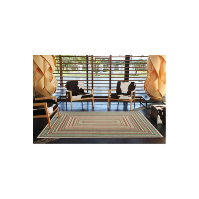 Tapis décoratif moderne à rayures géométriques
