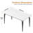 59" X 32" White Sintered Stone Dining Table, Modern Rectangular Kitchen Table With Black Metal Legs, Seats 4-6 For Family Dining-1316749426