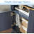 Fluted Nightstand With Charging Station, Navy Blue-270419075