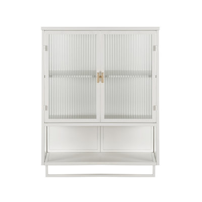 2--Glass Doors Wall Bathroom Cabinet, Wall Mounted Cabinet, Bathroom Storage Cabine