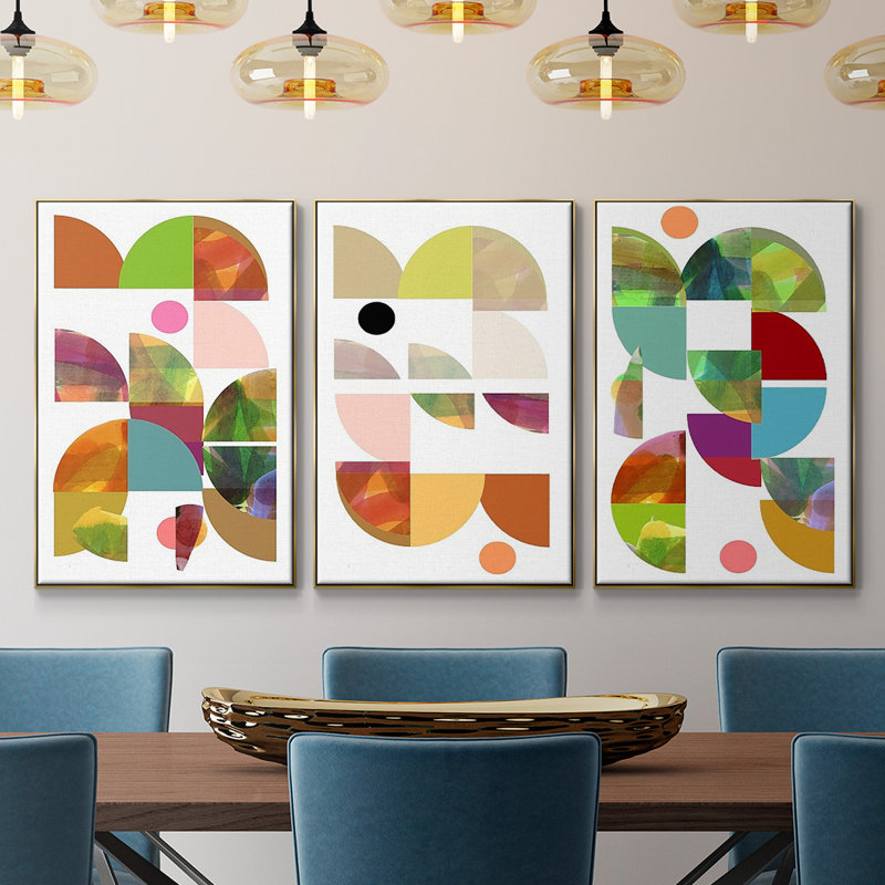 Dorset Shapes I 3 pièces, H 24 po x l 48 po x P 2 po, Or