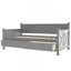 Lit de jour simple avec 2 grands tiroirs, structure en X, lit de jour de style décontracté moderne et rustique, gris