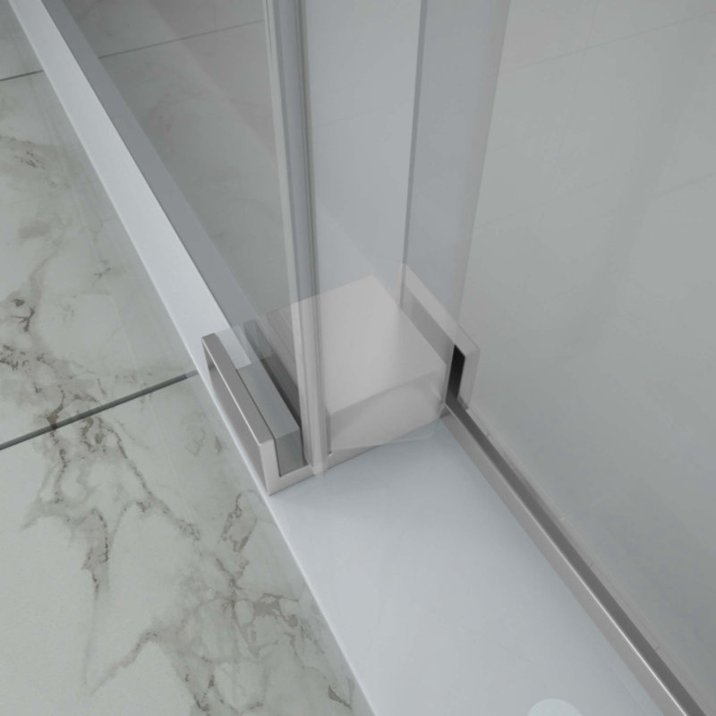 Cabine de douche coulissante simple à porte de douche, 5/16 po (8 mm), Chrome chrome