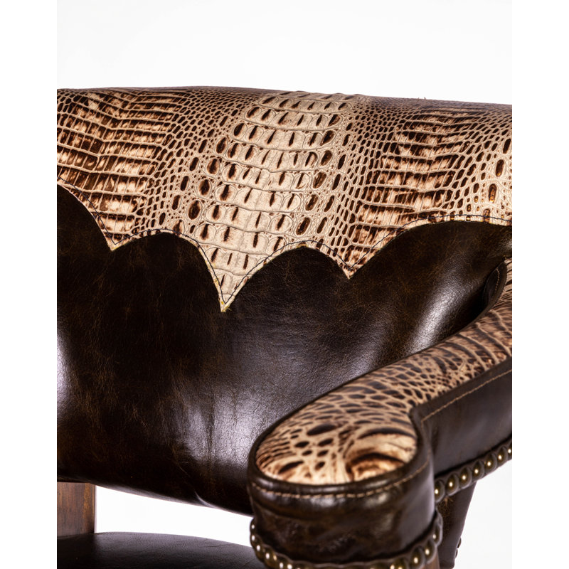 Swivel Upholstered Stool with Solid Wood Frame, Counter Stool (26” Seat Height)
