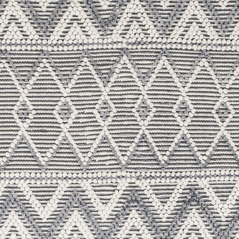 Elissha Chevron Flatweave Recycled P.E.T. Area Rug in Slate Gray, Runner 2'6" x 8'