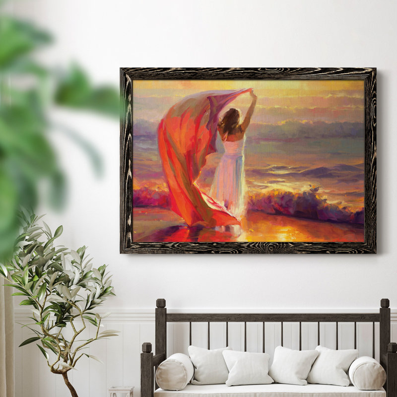 " Ocean Breeze " Painting Print, Black Framed, 31" H x 44" W x 1" D
