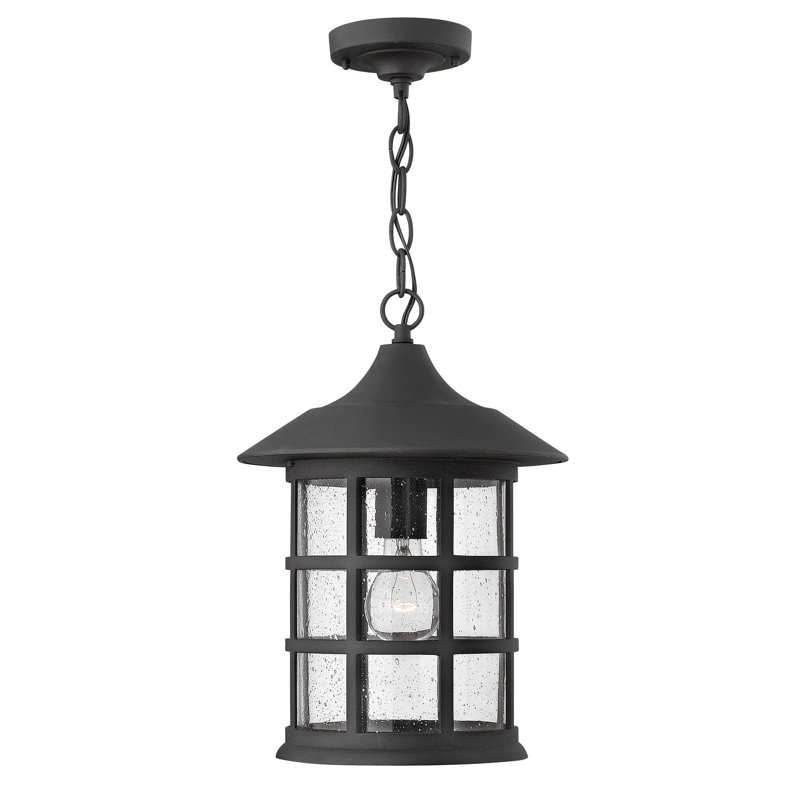 Freeport 1-Light Outdoor Hanging Lantern, Incandescent, Oil Rubbed Bronze