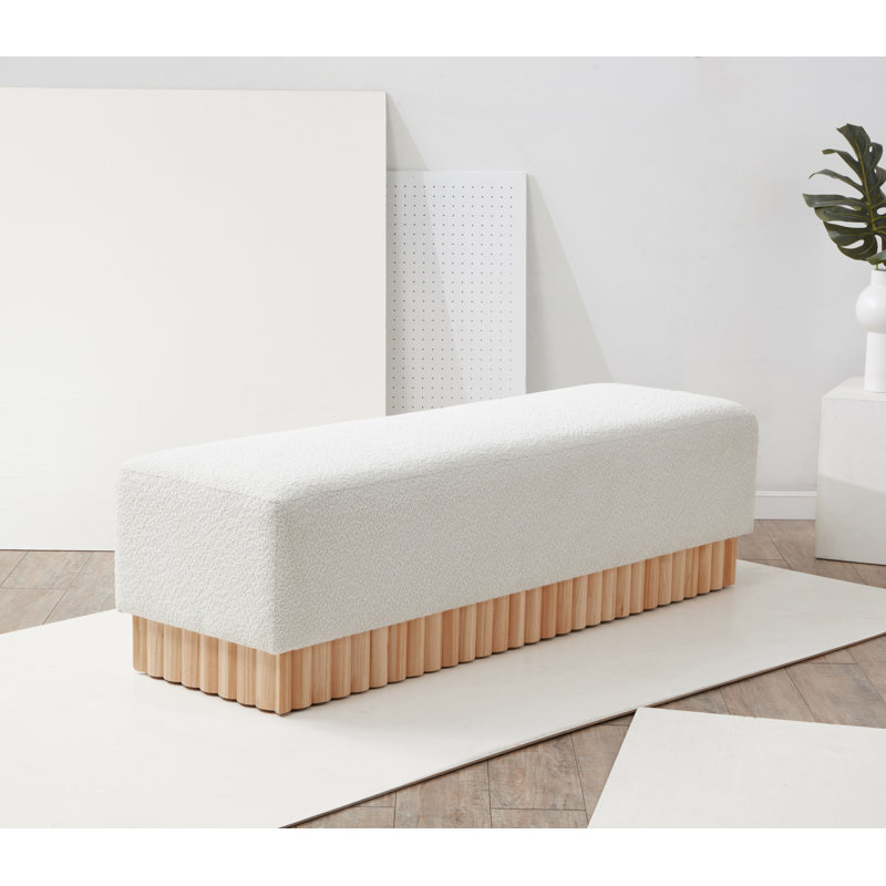 Banc rembourré Peridot, Chêne