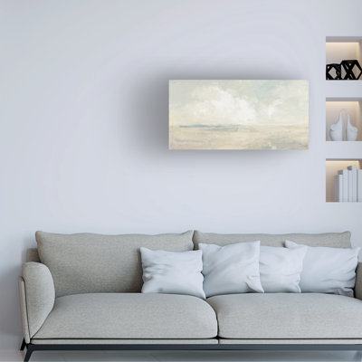 Art mural sur toile tendue - «Sky and Sand» de Julia Purinton pour décoration de salon, de chambre à coucher ou de bureau - 24 x 47