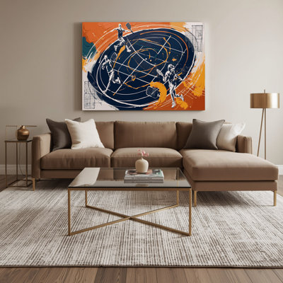 Art mural sur toile bleu