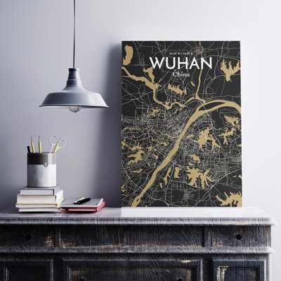 Carte de la ville de Whan, impression