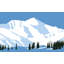 Murale pelez et collez de qualité supérieure - Snowy Mountain Peak-1200063375