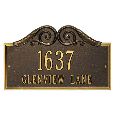 Versailles 2-Line Wall Address Plaque