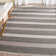 Liara Hand Woven Wool/Cotton Striped Rug in Gray/Black