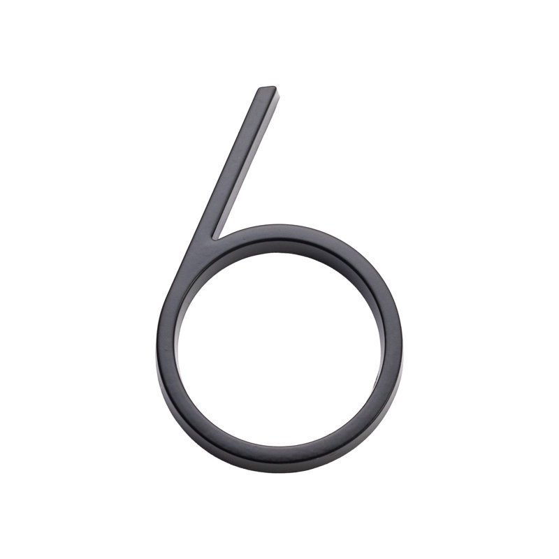 Floating House Number 5 ", no. 6, noir mat, 6, Noir