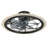 21" Caged Flush Mount Ceiling Fan with LED Light and Remote Control